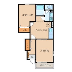 上横須賀駅 徒歩10分 1階の物件間取画像